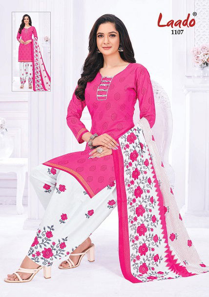 Laado Priti Patiyala Vol 11 Ethnic Wear Printed Wholesale Readymade  Cotton Dress
